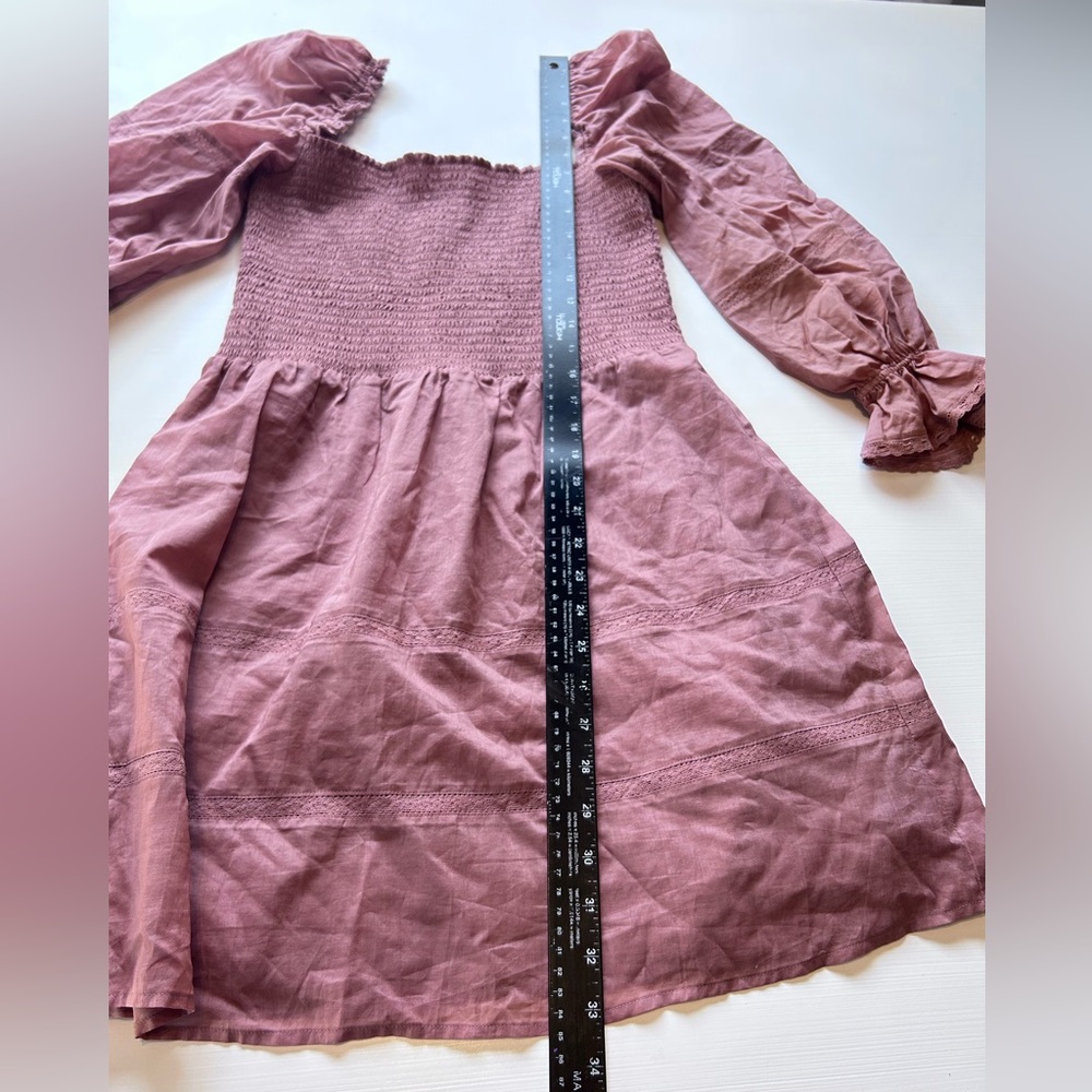 Reformation Pink Puff Sleeve Dress - Picture 9 of 10